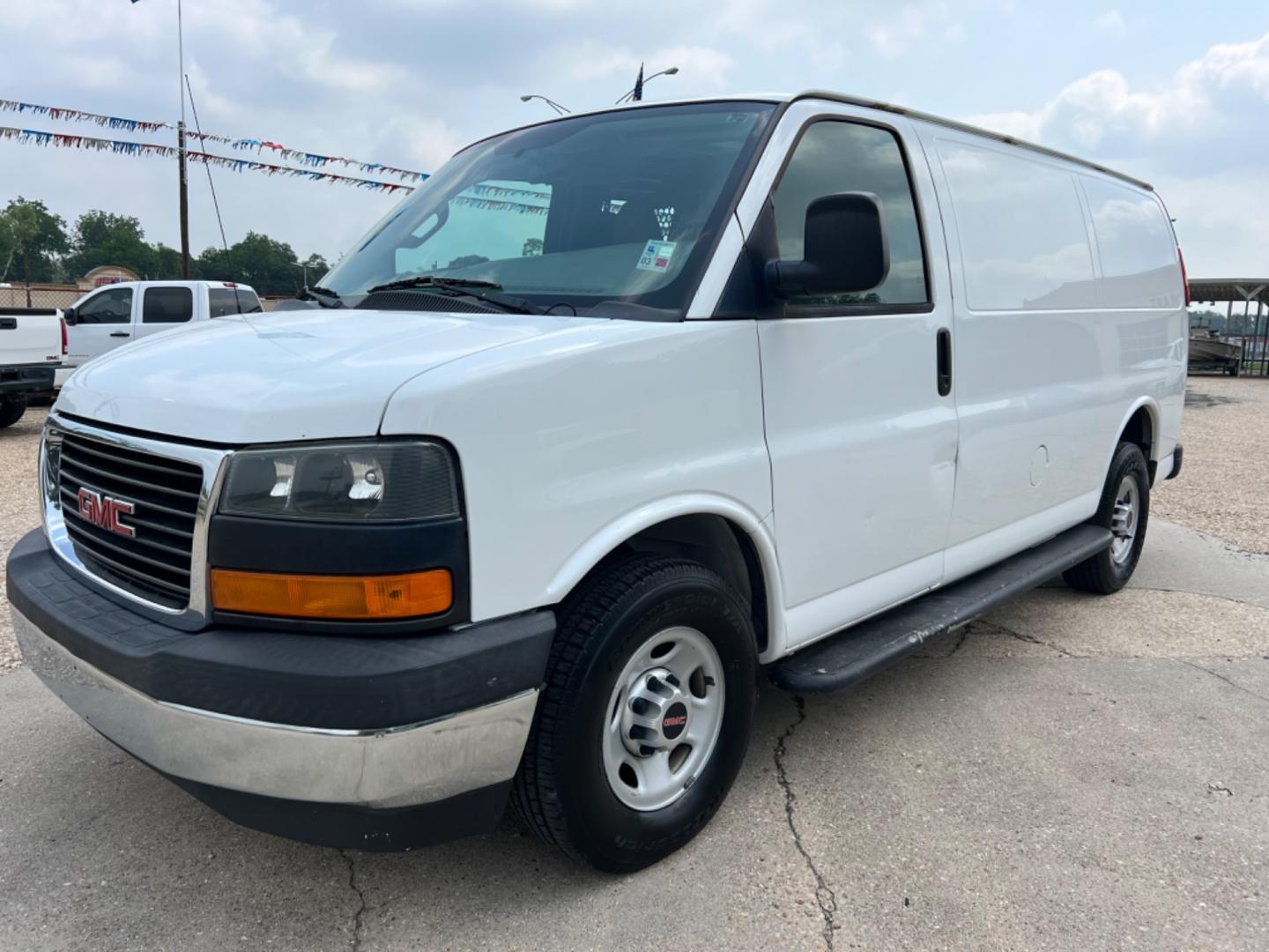 2017 White /Grey GMC Savana (1GTW7AFF2H1) with an 4.8 V8 engine, Automatic transmission, located at 4520 Airline Hwy, Baton Rouge, LA, 70805, (225) 357-1497, 30.509325, -91.145432 - 2017 GMC Savana Cargo Van 4.8 V8 Gas, 166K Miles, Power Windows & Locks , Cold A/C, Tow Pkg. No Accidents But Small Dent In Door. FOR INFO PLEASE CONTACT JEFF AT 225 357-1497 CHECK OUT OUR A+ RATING WITH THE BETTER BUSINESS BUREAU WE HAVE BEEN A FAMILY OWNED AND OPERATED BUSINESS AT THE SAME LOCAT - Photo#0